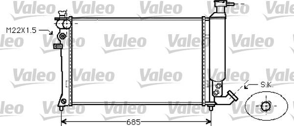 Valeo 734454 - Radiator, engine cooling autospares.lv