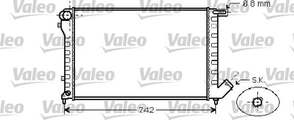 Valeo 734456 - Radiator, engine cooling autospares.lv