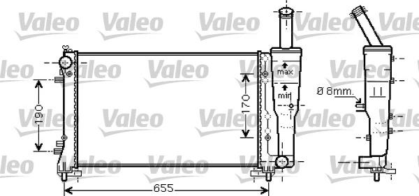 Valeo 734458 - Radiator, engine cooling autospares.lv