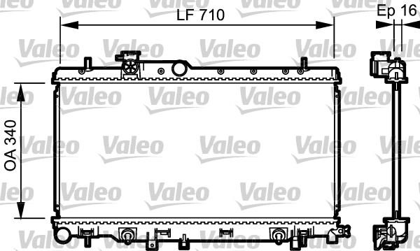 Valeo 734465 - Radiator, engine cooling autospares.lv