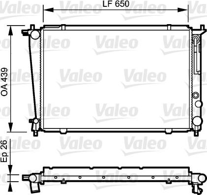 Valeo 734408 - Radiator, engine cooling autospares.lv