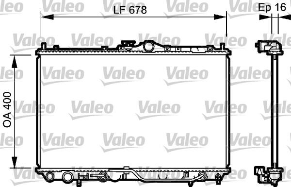 Valeo 734480 - Radiator, engine cooling autospares.lv