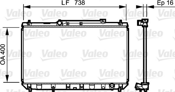 Valeo 734488 - Radiator, engine cooling autospares.lv