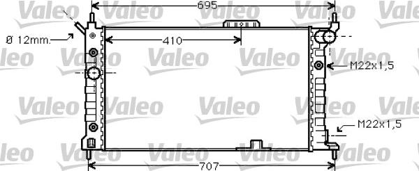 Valeo 734429 - Radiator, engine cooling autospares.lv