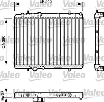 Valeo 734423 - Radiator, engine cooling autospares.lv