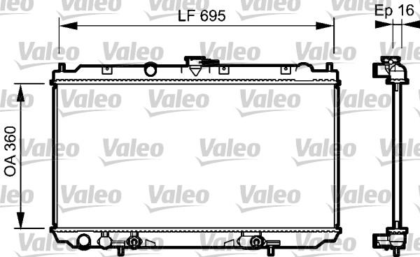 Valeo 734473 - Radiator, engine cooling autospares.lv