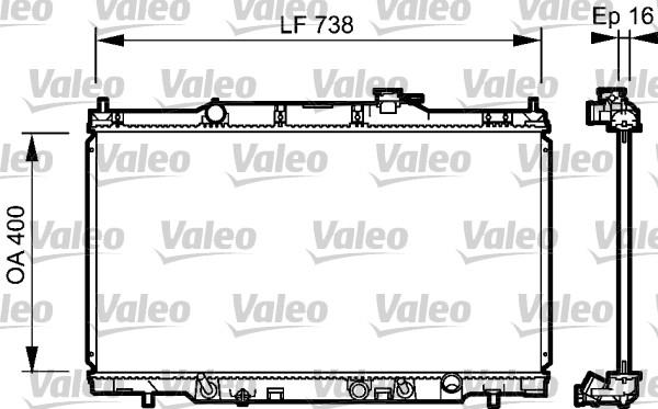 Valeo 734477 - Radiator, engine cooling autospares.lv