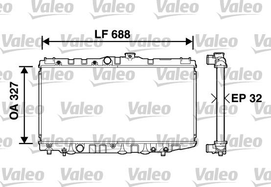 Valeo 734558 - Radiator, engine cooling autospares.lv