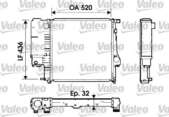 Valeo 734553 - Radiator, engine cooling autospares.lv