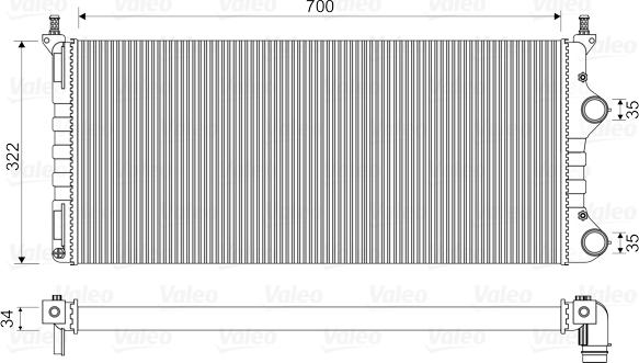 Valeo 734692 - Radiator, engine cooling autospares.lv