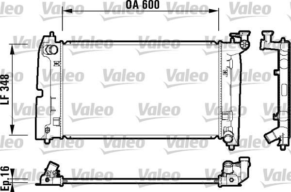 Valeo 734199 - Radiator, engine cooling autospares.lv