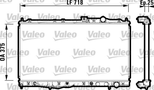 Valeo 734142 - Radiator, engine cooling autospares.lv