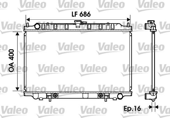 Valeo 734150 - Radiator, engine cooling autospares.lv