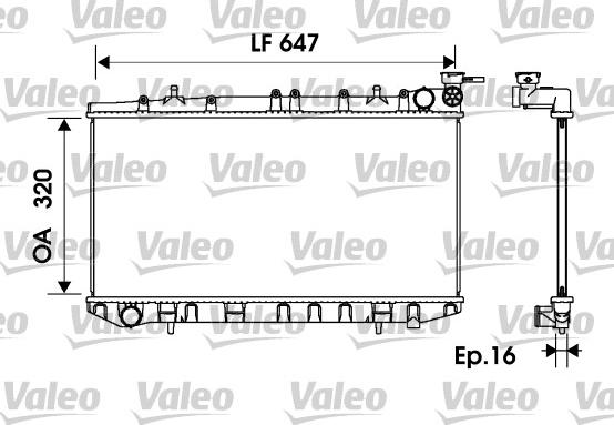 Valeo 734151 - Radiator, engine cooling autospares.lv