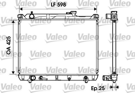 Valeo 734161 - Radiator, engine cooling autospares.lv