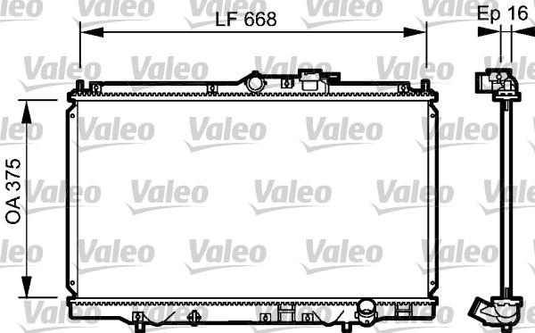 Valeo 734114 - Radiator, engine cooling autospares.lv