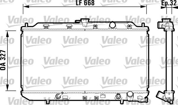 Valeo 734111 - Radiator, engine cooling autospares.lv