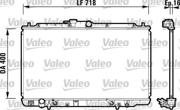 Valeo 734113 - Radiator, engine cooling autospares.lv