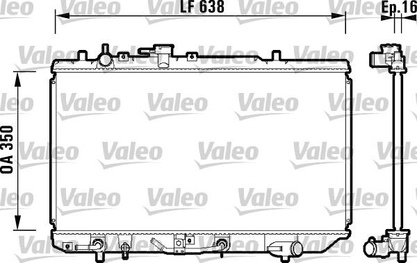 Valeo 734121 - Radiator, engine cooling autospares.lv