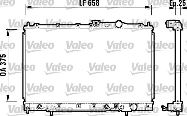 Valeo 734127 - Radiator, engine cooling autospares.lv