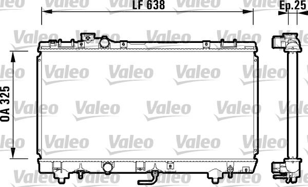 Valeo 734176 - Radiator, engine cooling autospares.lv