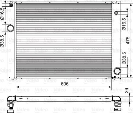 Valeo 734897 - Radiator, engine cooling autospares.lv