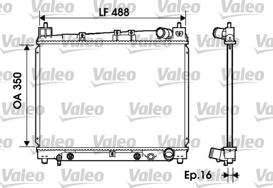 Valeo 734841 - Radiator, engine cooling autospares.lv