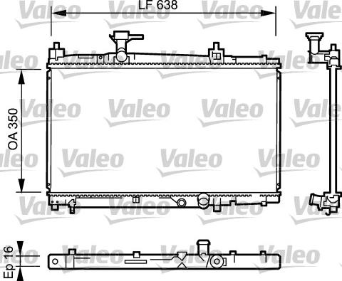 Valeo 734842 - Radiator, engine cooling autospares.lv