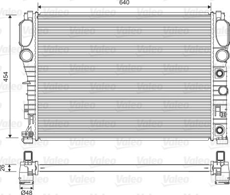 Valeo 734805 - Radiator, engine cooling autospares.lv