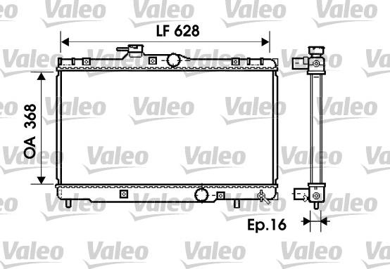 Valeo 734390 - Radiator, engine cooling autospares.lv