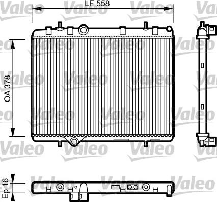 Valeo 734366 - Radiator, engine cooling autospares.lv