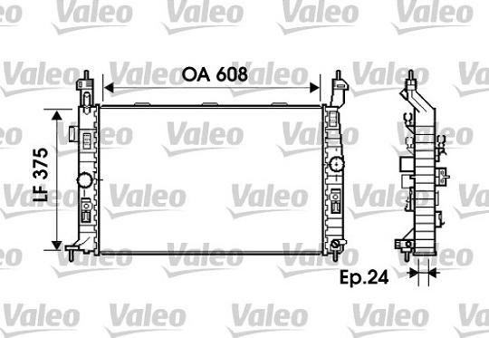 Valeo 734384 - Radiator, engine cooling autospares.lv