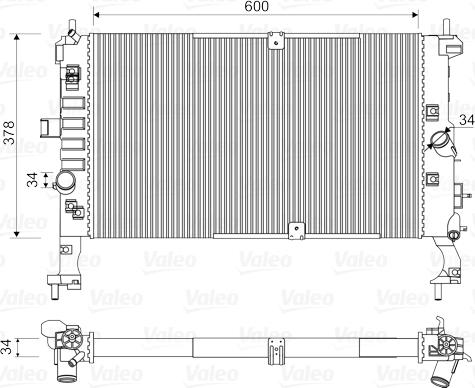 Valeo 734386 - Radiator, engine cooling autospares.lv