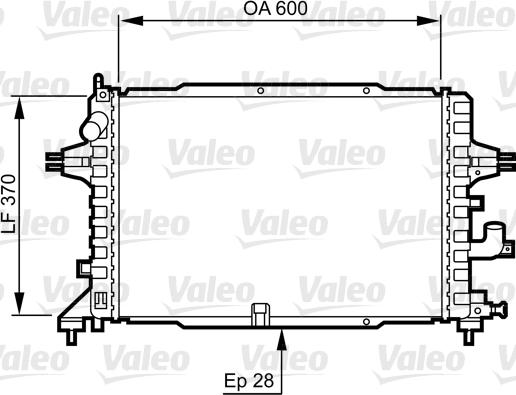 Valeo 734380 - Radiator, engine cooling autospares.lv