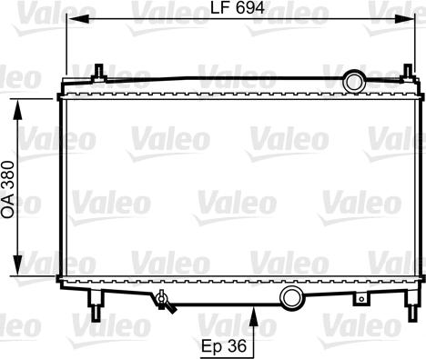 Valeo 734336 - Radiator, engine cooling autospares.lv