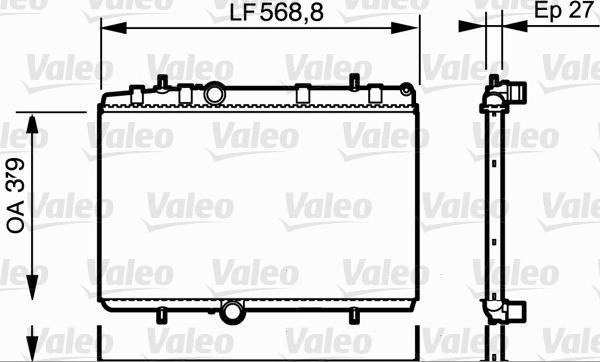 Valeo 734338 - Radiator, engine cooling autospares.lv