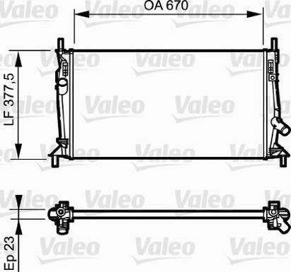 Valeo 734320 - Radiator, engine cooling autospares.lv