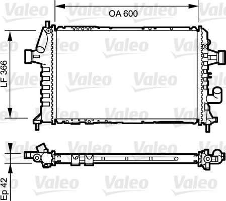 Valeo 734322 - Radiator, engine cooling autospares.lv