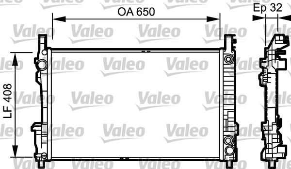 Valeo 734379 - Radiator, engine cooling autospares.lv