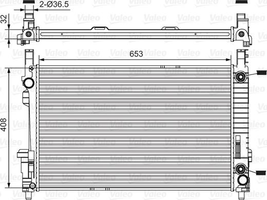 Valeo 734378 - Radiator, engine cooling autospares.lv