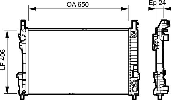 Valeo 734378 - Radiator, engine cooling autospares.lv