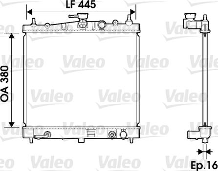 Valeo 734247 - Radiator, engine cooling autospares.lv