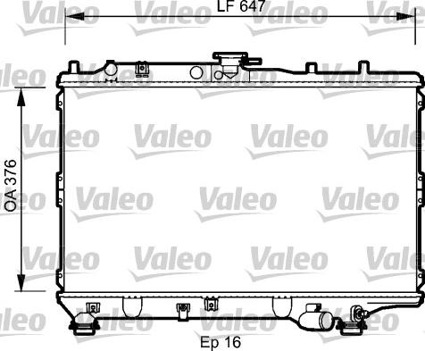 Valeo 734264 - Radiator, engine cooling autospares.lv