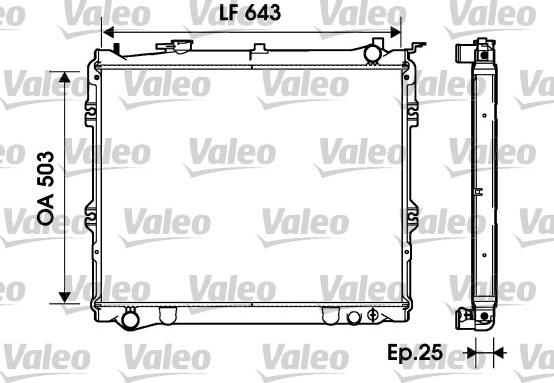 Valeo 734207 - Radiator, engine cooling autospares.lv