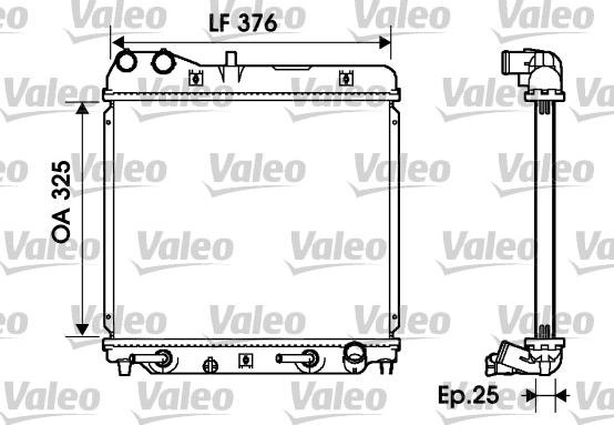 Valeo 734218 - Radiator, engine cooling autospares.lv