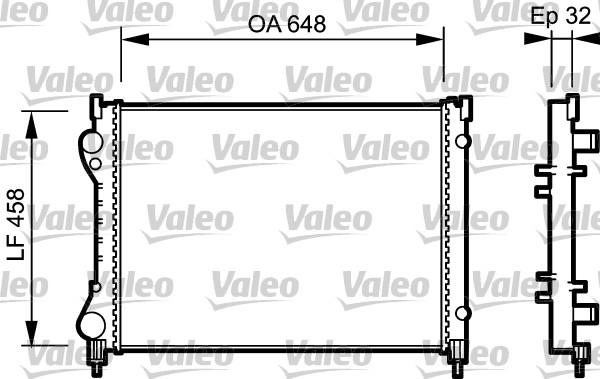 Valeo 734284 - Radiator, engine cooling autospares.lv