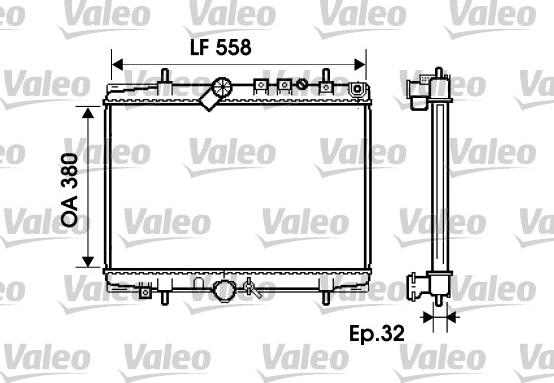 Valeo 734280 - Radiator, engine cooling autospares.lv