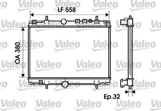 Valeo 734281 - Radiator, engine cooling autospares.lv