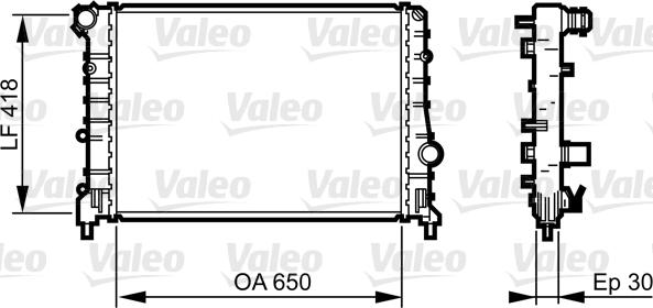 Valeo 734283 - Radiator, engine cooling autospares.lv