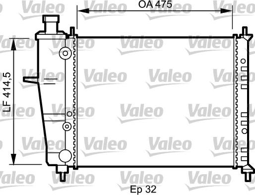 Valeo 734239 - Radiator, engine cooling autospares.lv